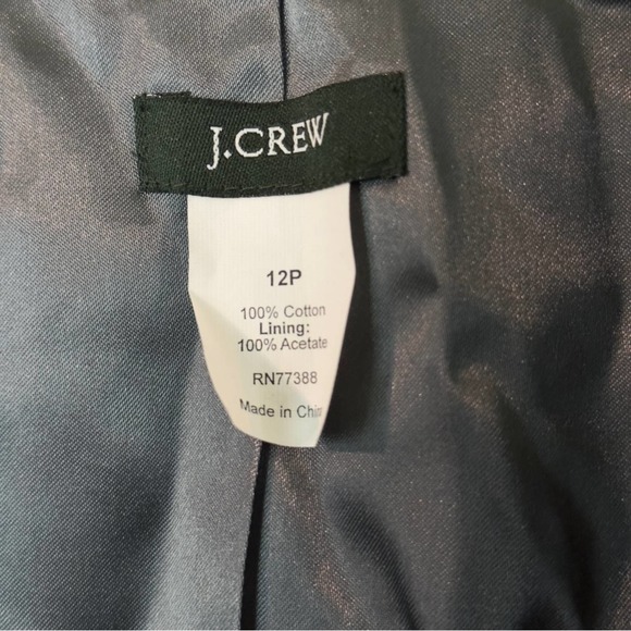 J. Crew Black Velvet Blazer Size 12 Petite - Picture 4 of 8